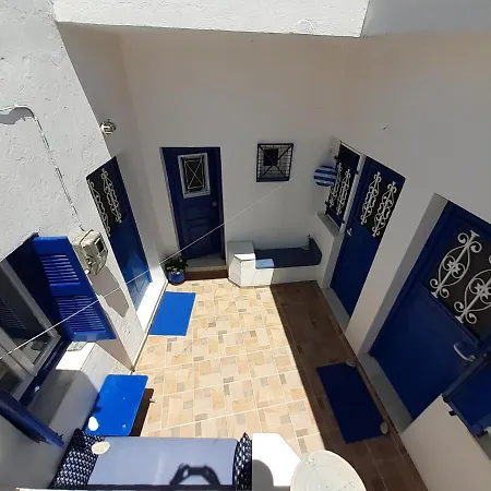 Cycladic House White And Blue In Kato Chora 펜션 *