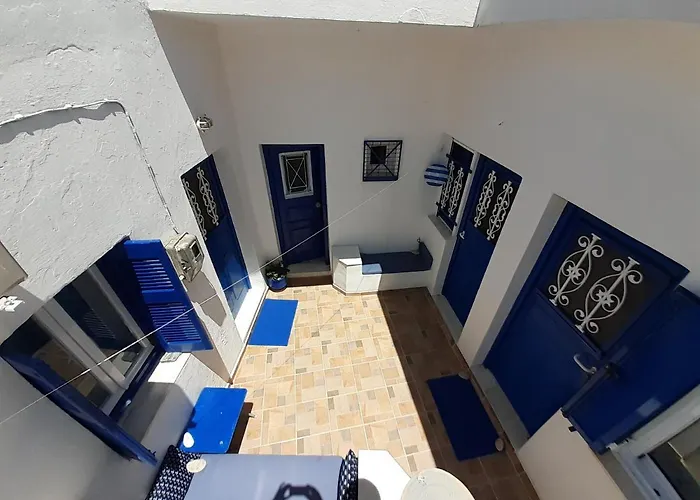 Cycladic House White And Blue In Kato Chora 펜션 *