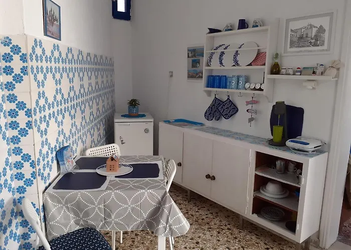 Cycladic House White And Blue In Kato Chora Serifos Town