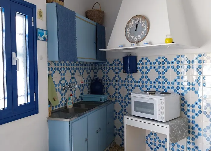 Cycladic House White And Blue In Kato Chora 펜션 *