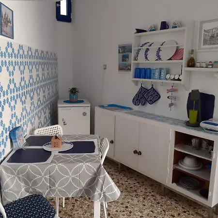 Cycladic House White And Blue In Kato Chora Serifos Town