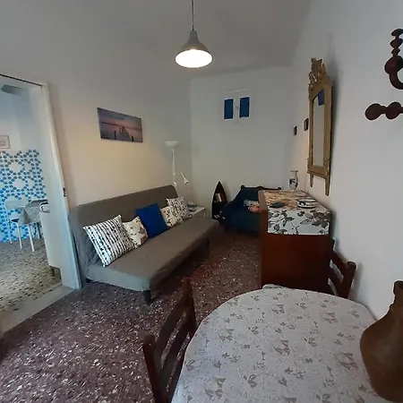 Cycladic House White And Blue In Kato Chora