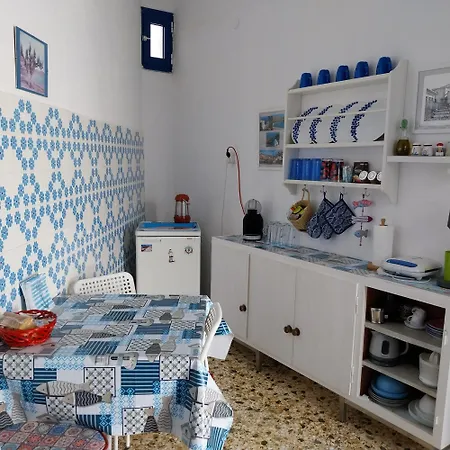 Cycladic House White And Blue In Kato Chora *